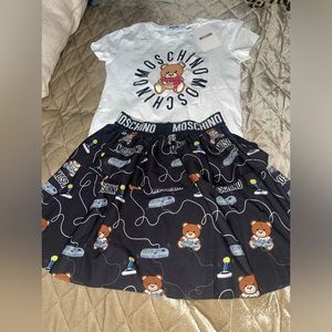 Designer inspired girls skirt set